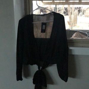 Fashion nova little white lies black top